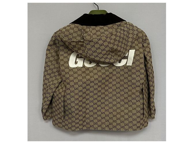 Gucci Abrigo de lona de mezcla de algodón GG Dorado - vista 2