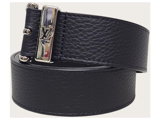 Louis Vuitton Cintura Pont Neuf in pelle nera Trousseau Nero - vista 2