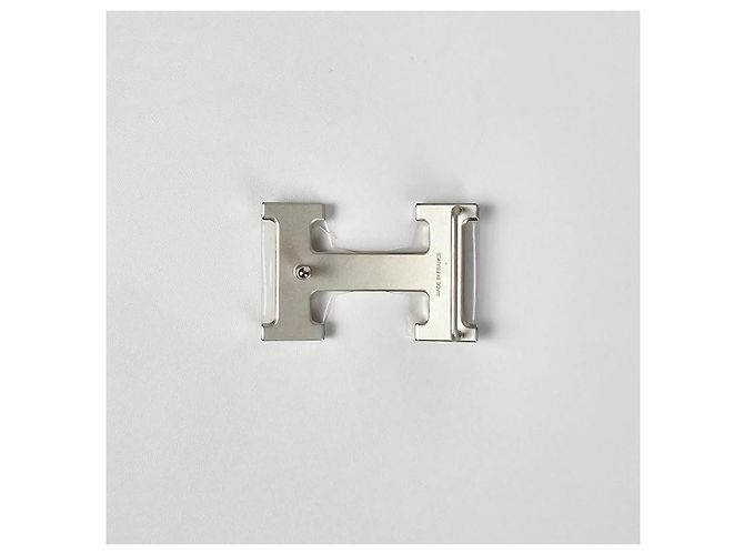 Hermès Reversible Leather Belt with Buckle Black Navy Silver Matte Blue - view 9