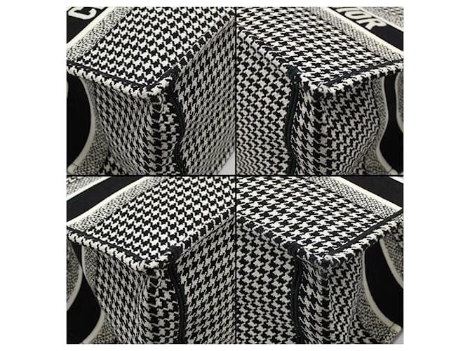 Dior Houndstooth Book Tote Tasche Medium Weiß - Ansicht 9