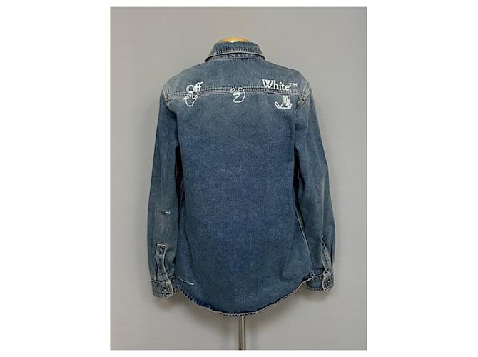 Off White Camicia in denim Blu - vista 2