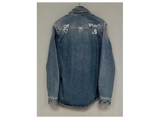 Off White Camicia in denim Blu - vista 4