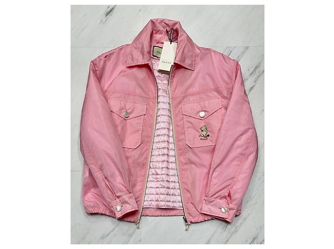 Gucci Rosa bestickte Kitten Jacke Pink - Ansicht 5