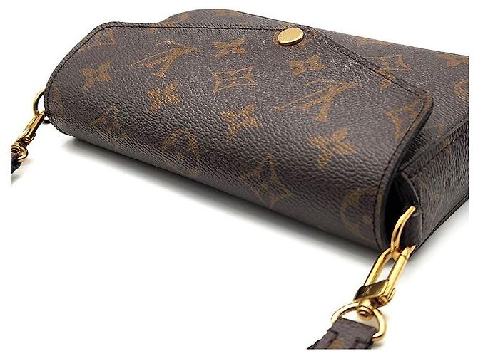 Louis Vuitton Tracolla Monogram Felicie Strap Go Nero - vista 6