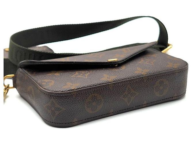 Louis Vuitton Tracolla Monogram Felicie Strap Go Nero - vista 7