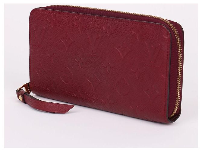 Louis Vuitton Portafoglio lungo con zip Amarante Burgundy Rosso - vista 2