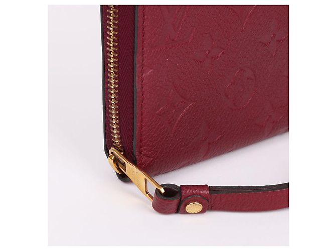 Louis Vuitton Portafoglio lungo con zip Amarante Burgundy Rosso - vista 4