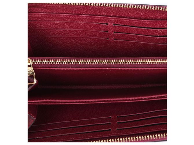 Louis Vuitton Portafoglio lungo con zip Amarante Burgundy Rosso - vista 9