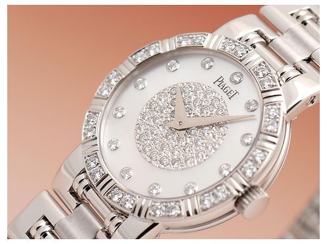 Piaget Dancer Damenuhr in Gold, klein, Perlmutt und Diamant Weiß - Ansicht 11