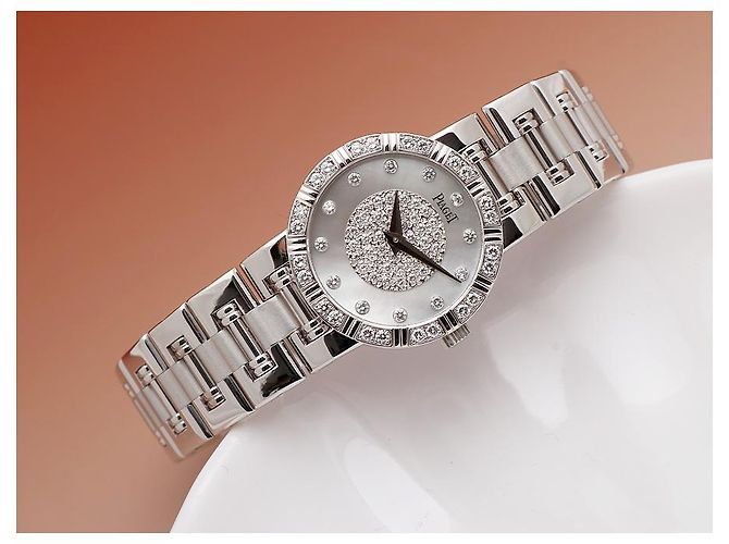 Piaget Dancer Damenuhr in Gold, klein, Perlmutt und Diamant Weiß - Ansicht 21