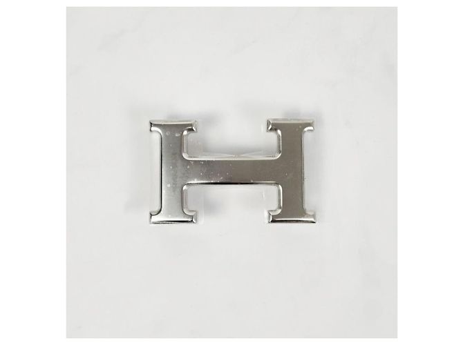 Hermès Cintura reversibile in pelle con fibbia in metallo Argento - vista 9