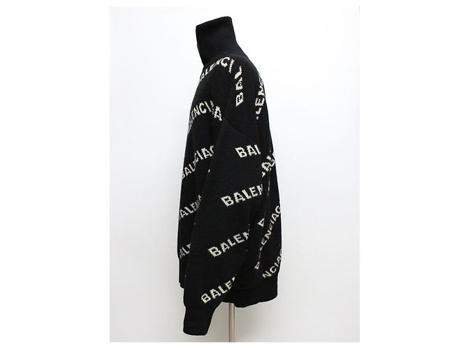 Balenciaga Multi-Logo Half-Zip Knit Multiple colors - view 3