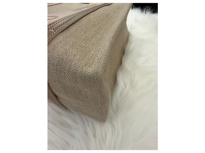 Chloé Borsa Tote Woody Medium Beige Marrone - vista 11