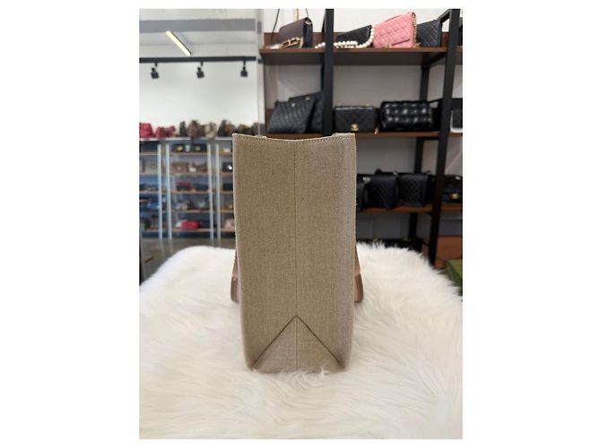 Chloé Borsa Tote Woody Medium Beige Marrone - vista 7