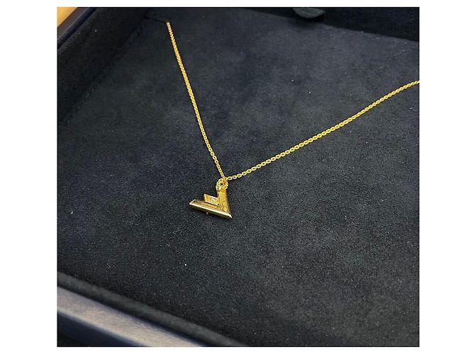 Louis Vuitton Pendente LV Bolt Small in oro giallo con diamante - vista 3