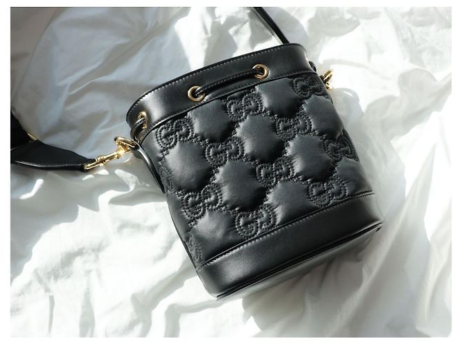 Gucci Mini bucket bag GG Matelassé Nero Multicolore - vista 2