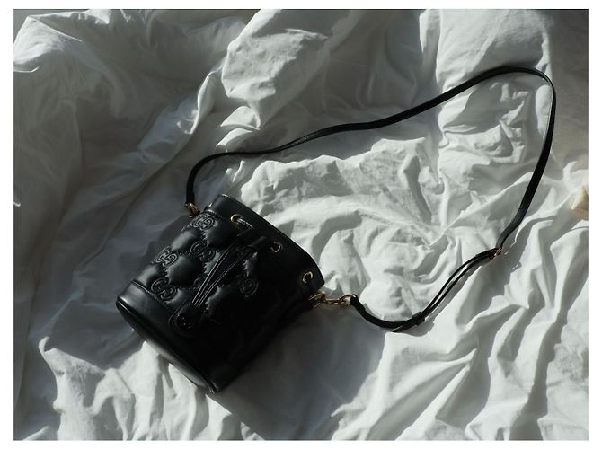 Gucci Mini bucket bag GG Matelassé Nero Multicolore - vista 4