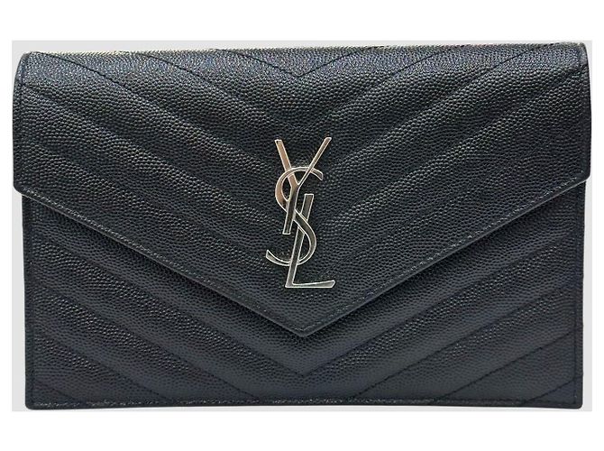 Saint Laurent Borsa con catena argentata Cassandra Black Nero - vista 2