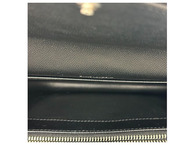 Saint Laurent Borsa con catena argentata Cassandra Black Nero - vista 6