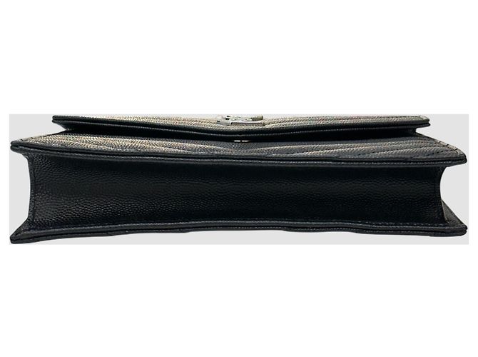 Saint Laurent Borsa con catena argentata Cassandra Black Nero - vista 7