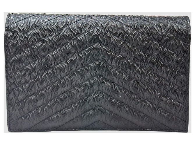 Saint Laurent Borsa con catena argentata Cassandra Black Nero - vista 8