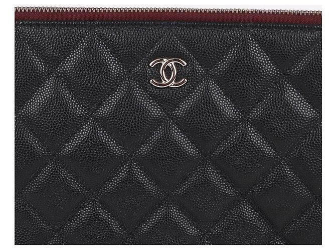 Chanel Clutch Large Caviar Nero - vista 2