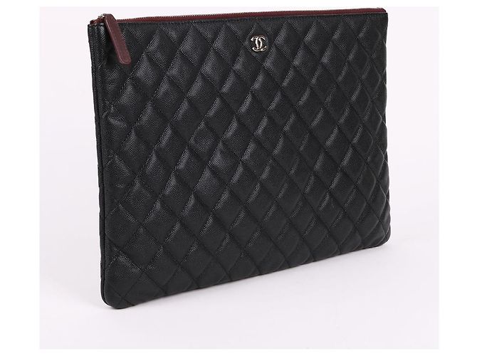 Chanel Clutch Large Caviar Nero - vista 4