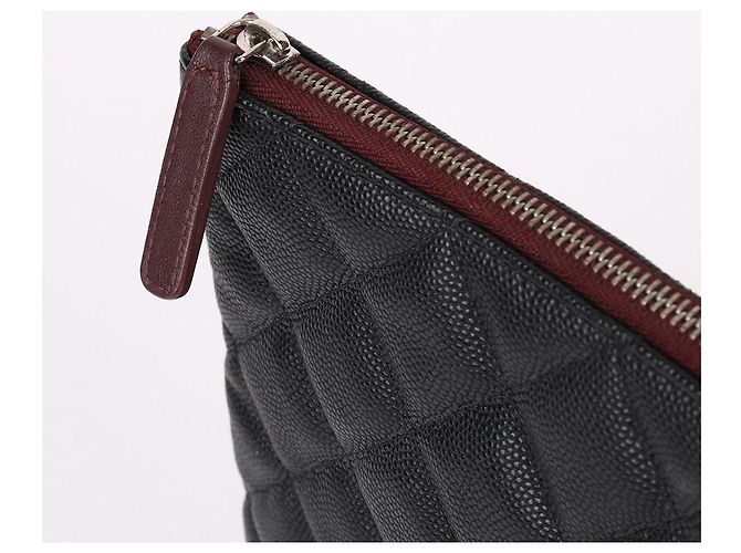 Chanel Clutch Large Caviar Nero - vista 6