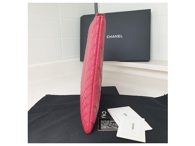 Chanel Limitierte Clutch aus Lammleder, groß Rot - Ansicht 6