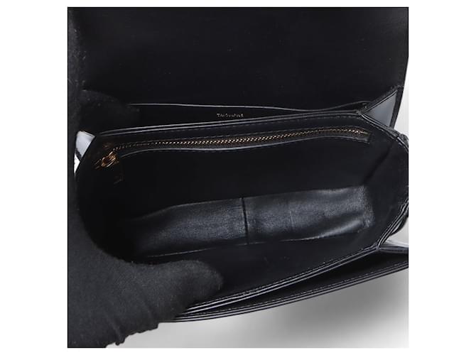 Céline Celine Tiny Triomphe in pelle di vitello lucida Nero - vista 7