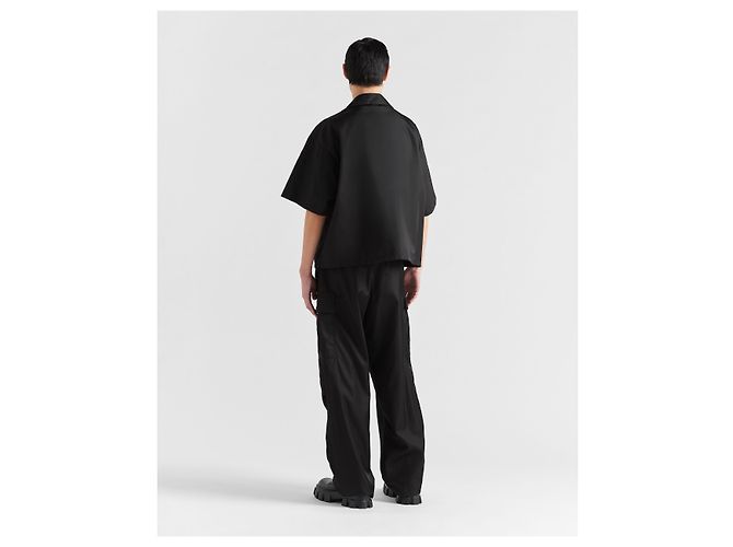 Camicia a maniche corte in Re-Nylon PRADA Nero - vista 5