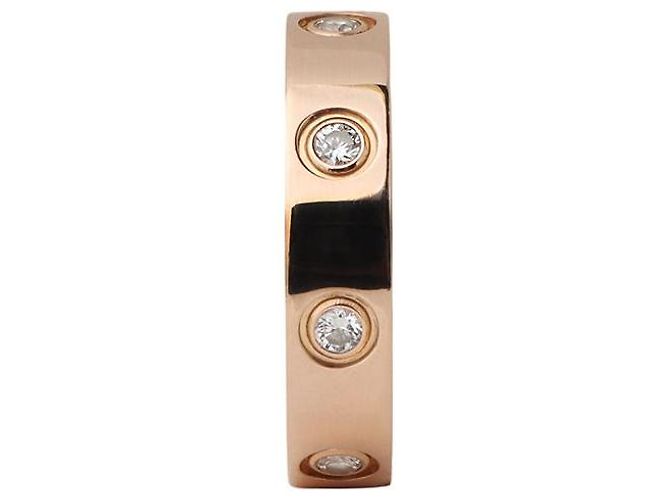 Cartier Pink Gold Diamond Mini Love Ring Größe - Ansicht 2