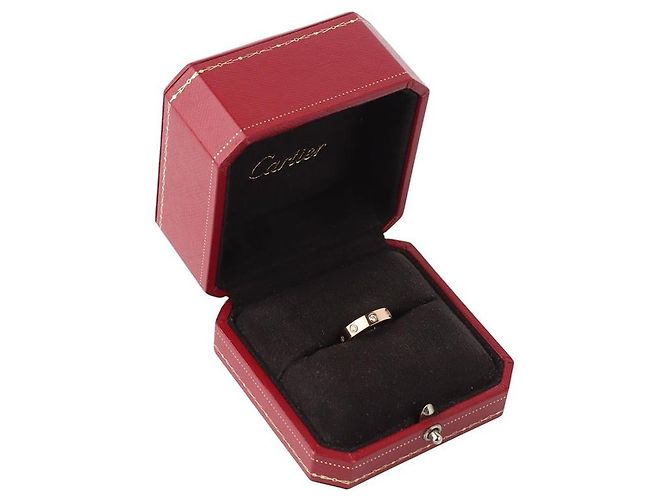 Cartier Pink Gold Diamond Mini Love Ring Größe - Ansicht 6