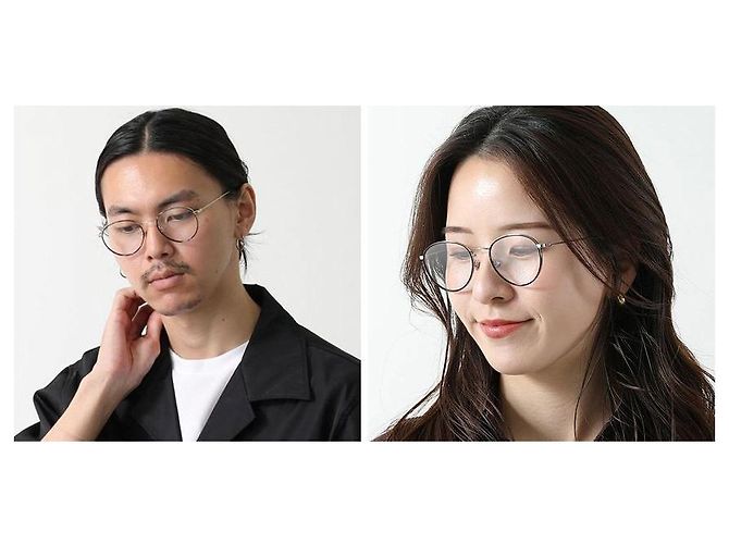 Moncler Eyewear Luxus Sonnenbrille, leichte runde Metallfassung Mehrfarben - Ansicht 3
