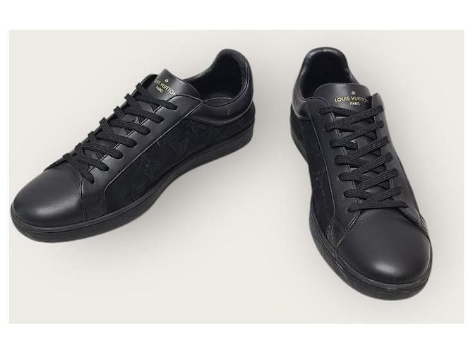 Louis Vuitton Sneakers Luxembourg trasparenti con monogramma nero - vista 3