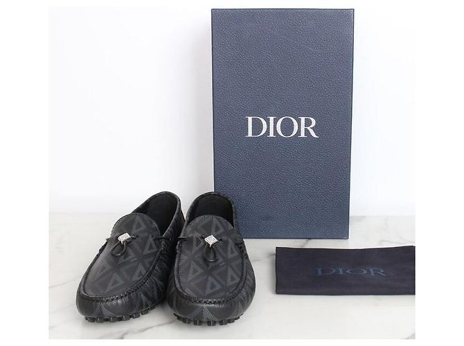 Dior Mocassino in pelle diamantata nera Nero - vista 2