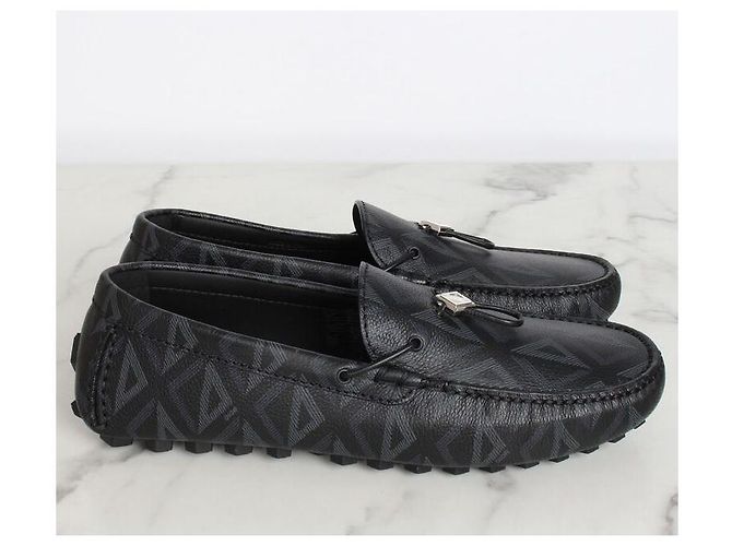 Dior Mocassino in pelle diamantata nera Nero - vista 3