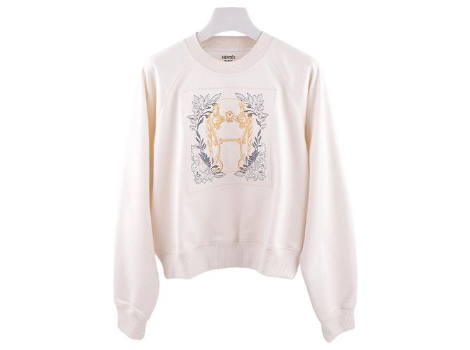 Hermès Moletom de gola redonda e mangas raglan com bordado Multicor - vista 3