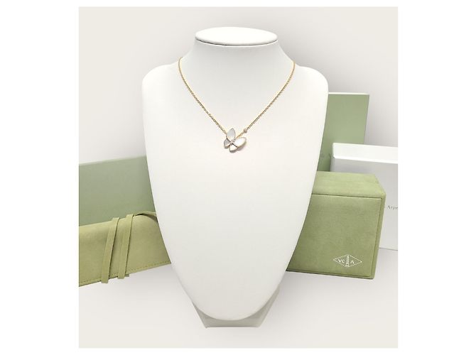 Van Cleef & Arpels Collana con pendente Two Butterflies in oro rosa, diamante e madreperla Van Cleef - vista 6