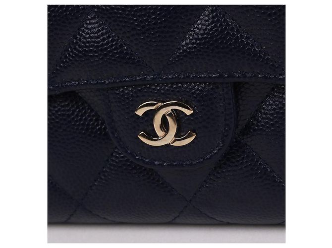 Chanel Classic Caviar Navy Wallet Blue - view 3