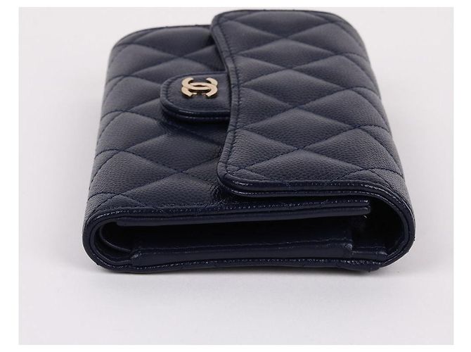 Chanel Classic Caviar Navy Wallet Blue - view 7