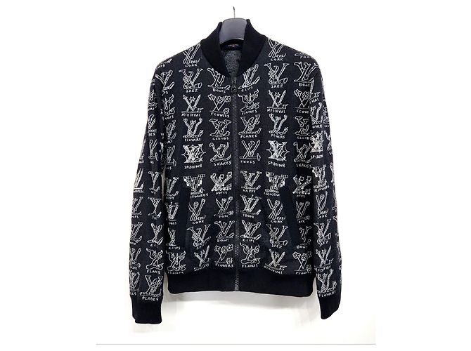 Louis Vuitton LV Cartoon Jacquard Bomberjacke Schwarz - Ansicht 2