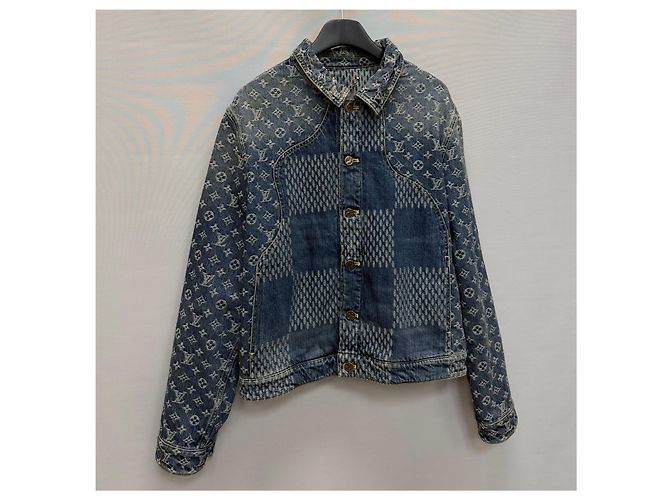 Louis Vuitton Monogramm Denim Trucker Jacket Schwarz - Ansicht 3
