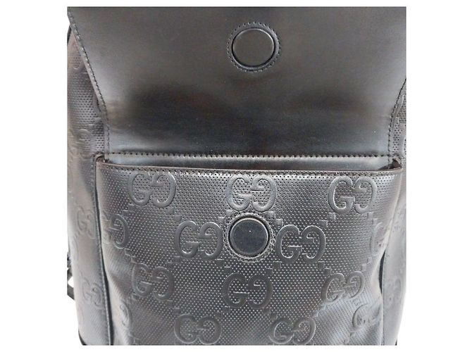Gucci Schwarzer Rucksack mit Prägung - Ansicht 4
