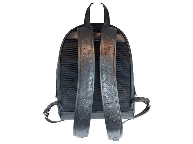 Gucci Schwarzer Rucksack mit Prägung - Ansicht 6