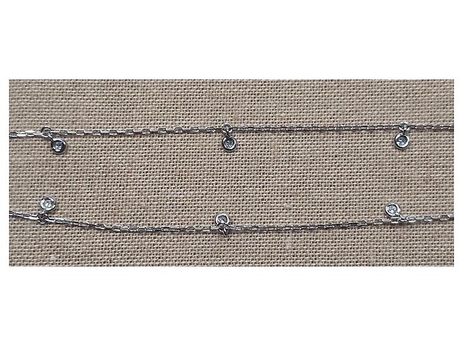 Gucci Verschlungene Diamant-Halskette Weißgold - Ansicht 6