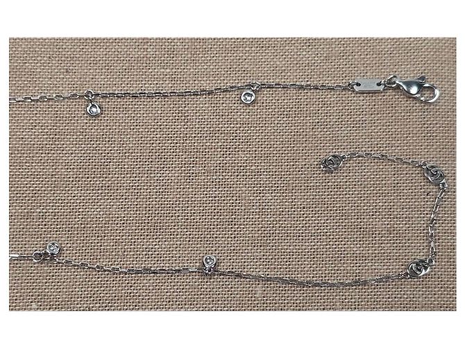 Gucci Verschlungene Diamant-Halskette Weißgold - Ansicht 7