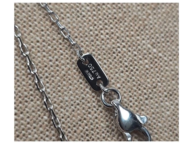 Gucci Verschlungene Diamant-Halskette Weißgold - Ansicht 8