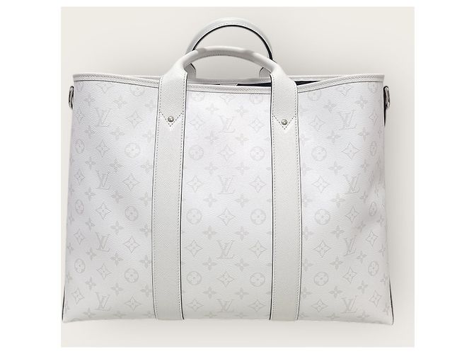 Louis Vuitton Tote Weekend Monogram White con Tracolla Bianco - vista 6