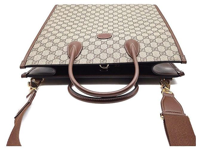 Gucci Tote e Borsa a Spalla Interlocking Medium Marrone - vista 6